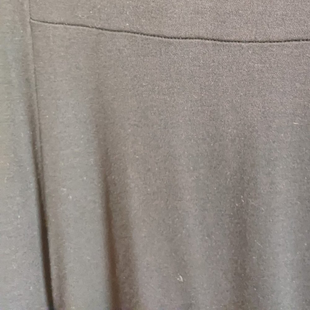 New Donna Rico Black knit low flared hem drop waist dress, size 2X - Picture 4 of 6
